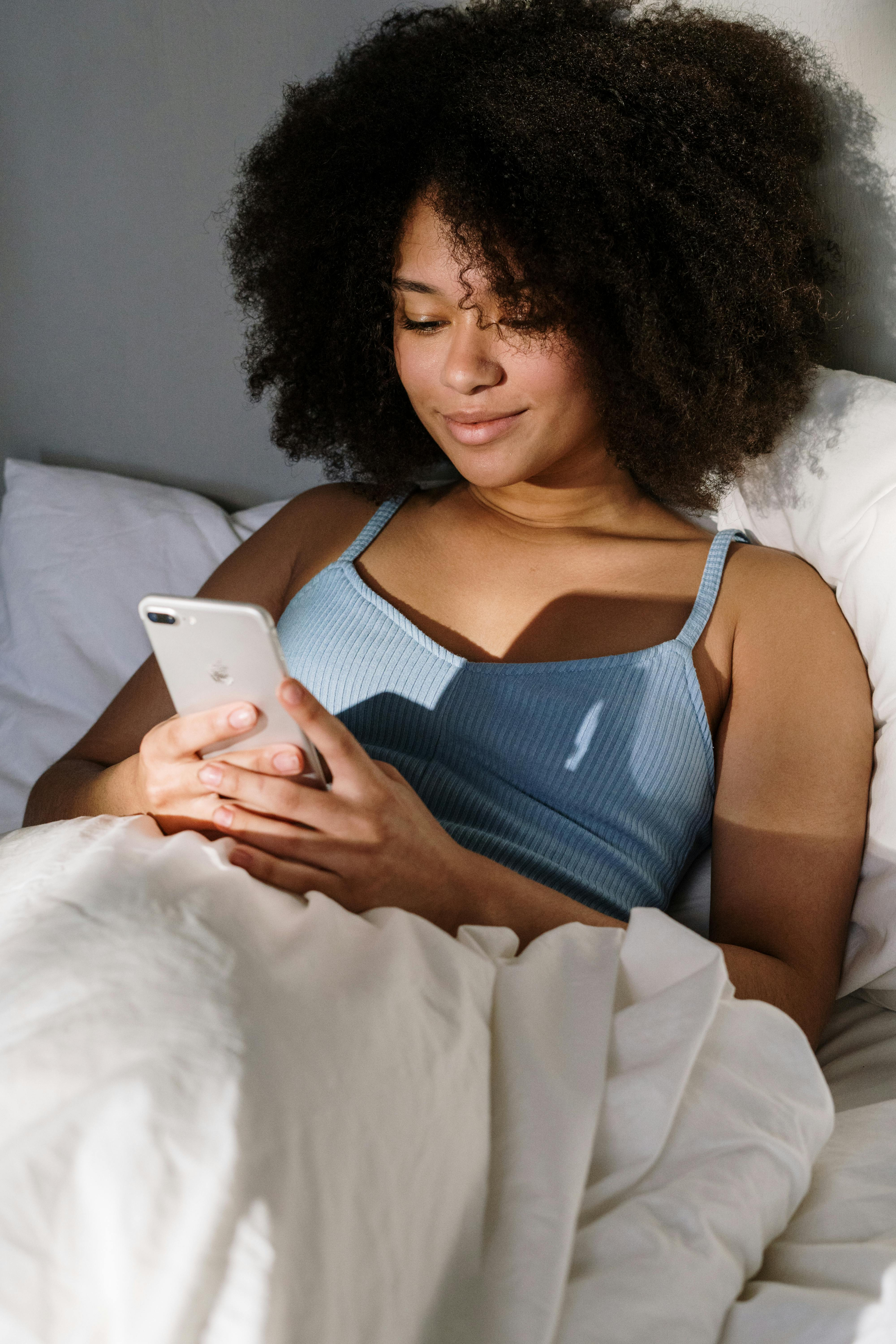 Woman with Circadian Lighting