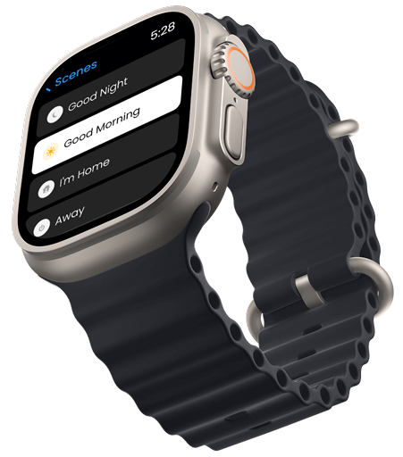 Apple Watch showing app control